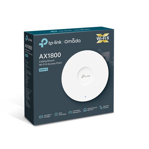 TP-LINK AX1800 Wireless Dual Band Ceiling Mount Access Point EAP610 - Image 9