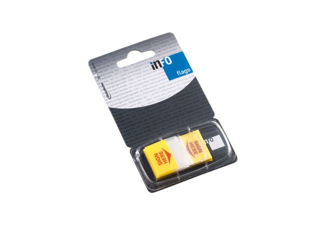 INFO FLAGS "SIGN HERE " 25X43MM N. 7729-11