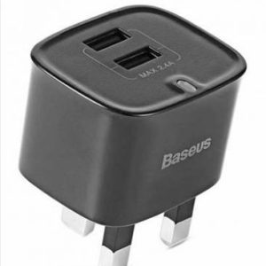 BASEUS FUNZI DUAL USB CHARHER 2.4A UK BLK 20587