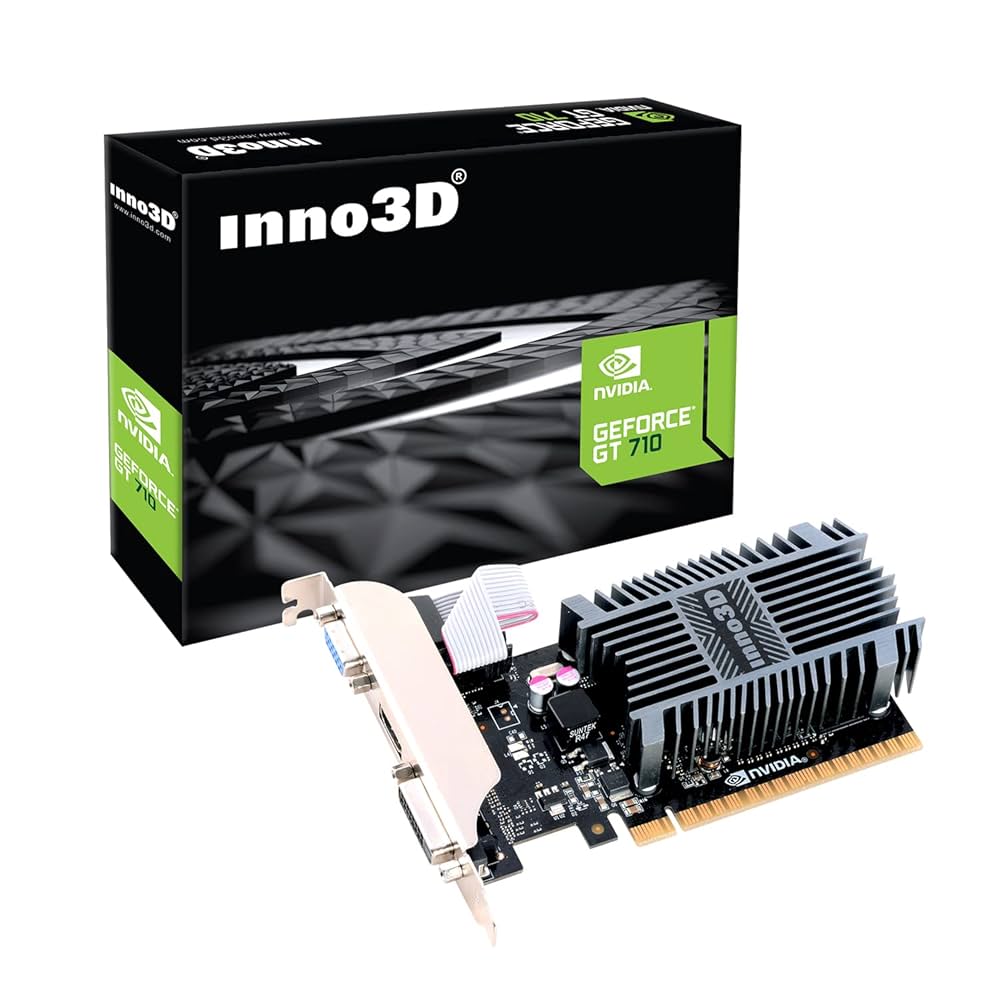 Inno3D NVIDIA GT710LP DDR3 2GB HDMI/DVI/D-SUB N710-1SDV-E3BX